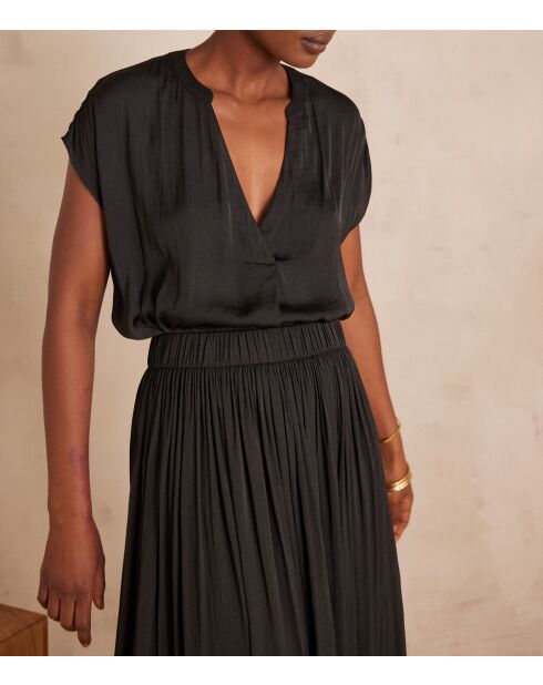 Phany Bl Uni schwarze Bluse