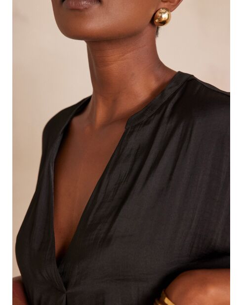 Phany Bl Uni schwarze Bluse