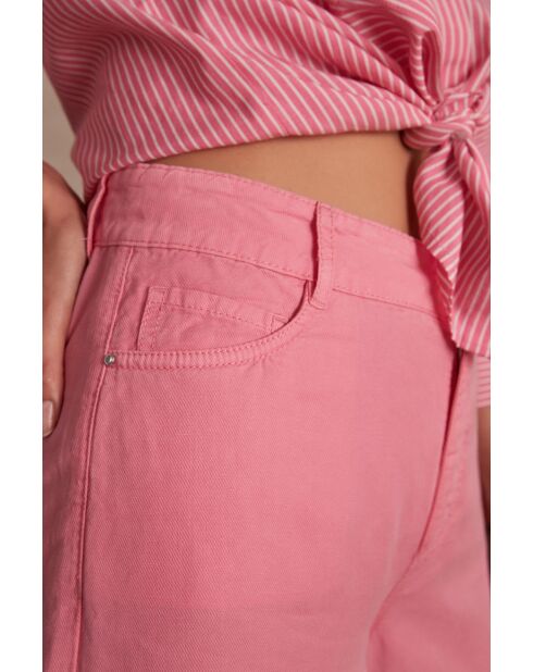 Sandy Bis lichtroze broek met wijde pijpen