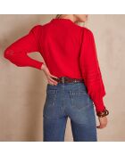 Baila Bl Rote bestickte Bluse