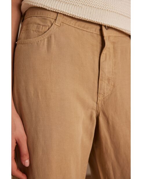Beige broek Sandy Bis Wide Leg