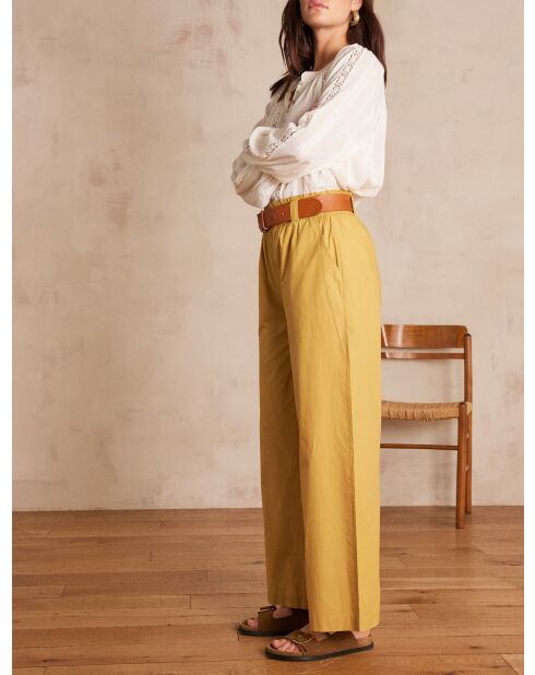Pantalones Berthie P Uni ocre