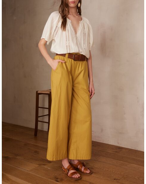 Pantalones Berthie P Uni ocre