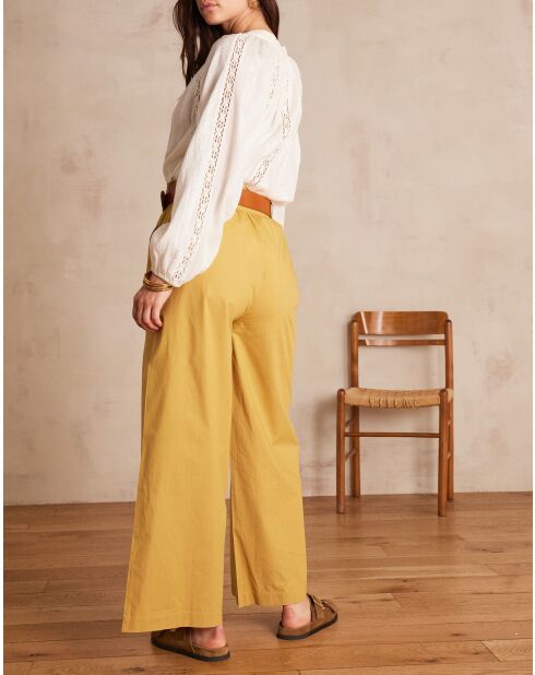 Pantalones Berthie P Uni ocre