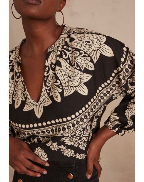 Coco Bl Imp Place schwarze Bluse