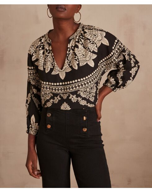 Coco Bl Imp Place schwarze Bluse