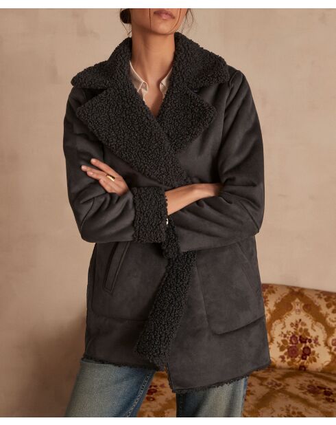 Odelie M Bouclette Wollfell, Anthrazit