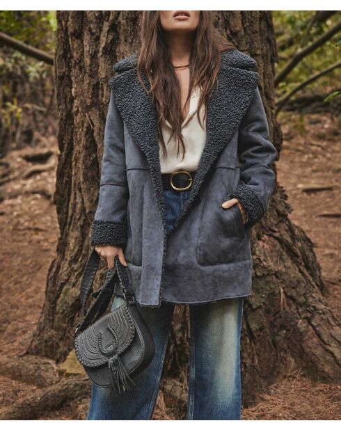 Odelie M Bouclette Wollfell, Anthrazit