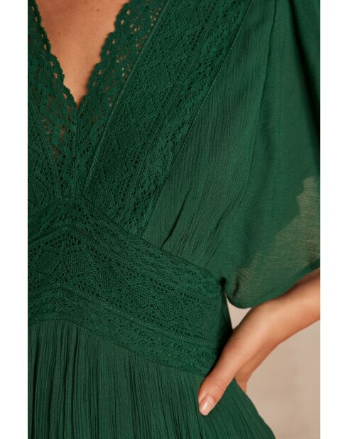 Camille R Engelse groene jurk