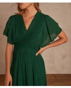 Camille R Engelse groene jurk