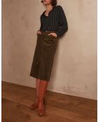 Khakifarbener Samtrock Birdy J