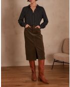 Khakifarbener Samtrock Birdy J