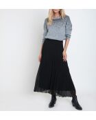 Greta J schwarzer Faltenrock