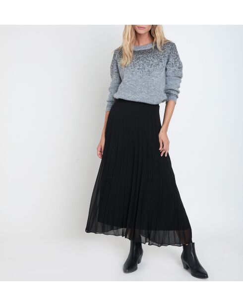 Greta J schwarzer Faltenrock