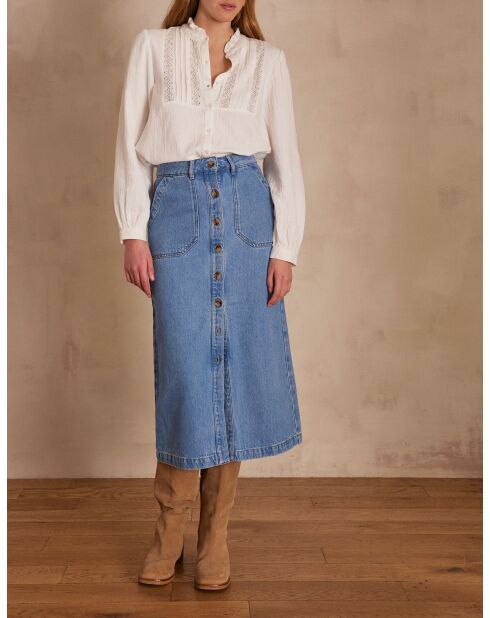 Lichtgewassen spijkerrok Joyce J