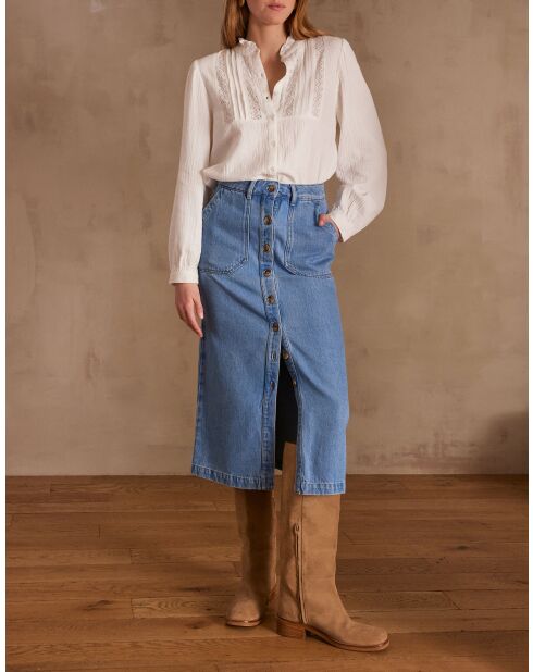 Lichtgewassen spijkerrok Joyce J