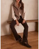 Basile Bl Cremefarbene Satinbluse