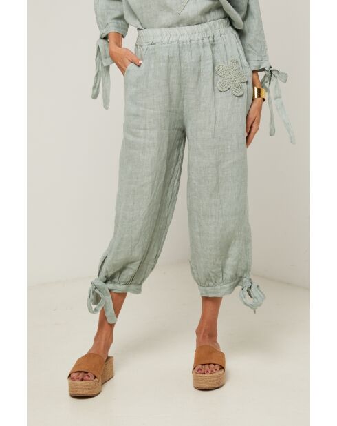 Top Daphné 100% Lin vert