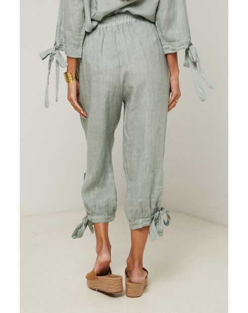 Top Daphné 100% Lin vert