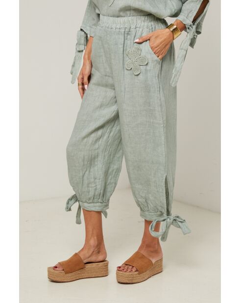 Top Daphné 100% Lin vert