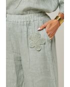 Top Daphné 100% Lin vert