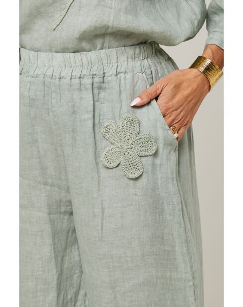 Top Daphné 100% Lin vert