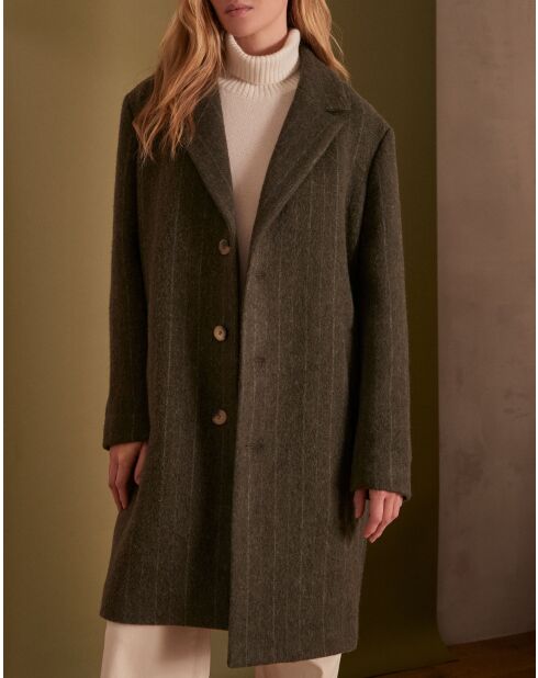 Dany M Khakifarbene gestreifte Jacke