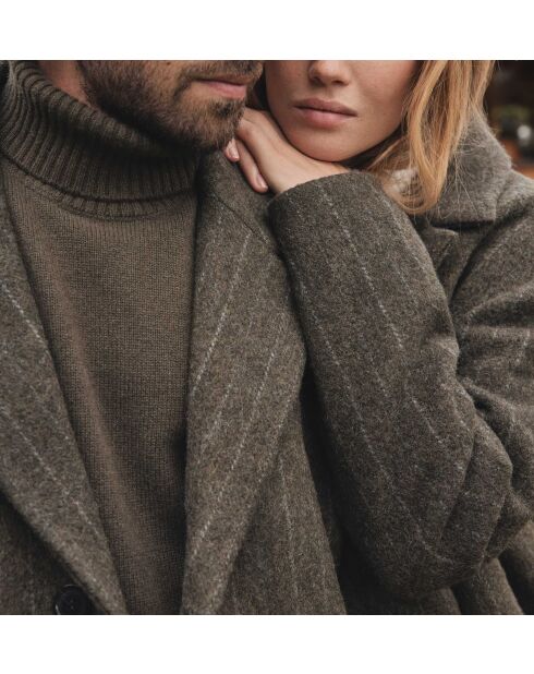 Dany M Khakifarbene gestreifte Jacke