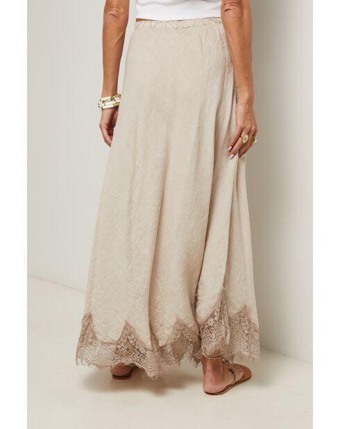 Jupe Mirella 100% Lin beige