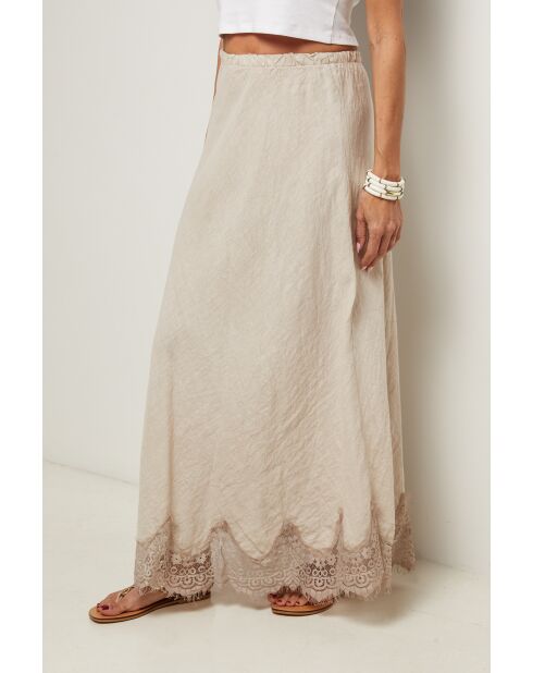Jupe Mirella 100% Lin beige