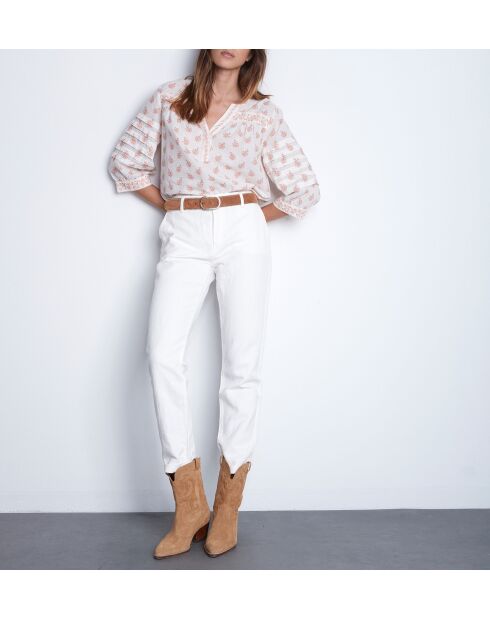 Ecrufarbene Hose Farel P