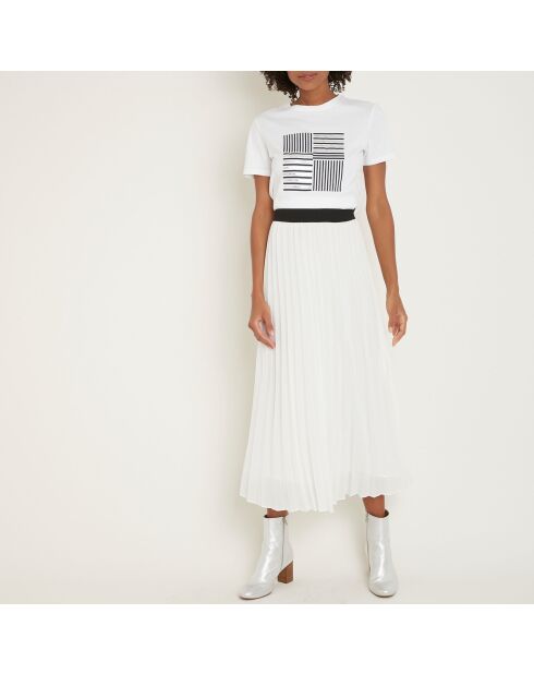 Greta J ecrufarbener Faltenrock