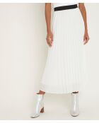 Greta J ecrufarbener Faltenrock