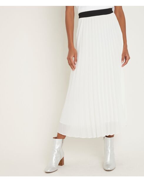 Greta J ecrufarbener Faltenrock