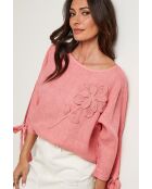 Top Daphné 100% Lin corail