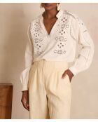 Pauline Bl Embroidery ecru blouse
