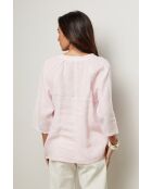 Top Maïssa 100% Lin rose