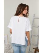 Camélia Top aus 100% weißem Leinen