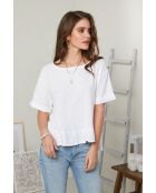 Camélia Top aus 100% weißem Leinen