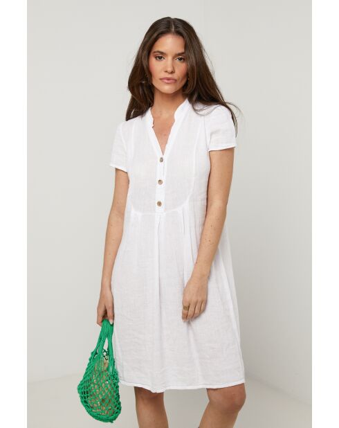 Robe Ysé 100% Lin blanche