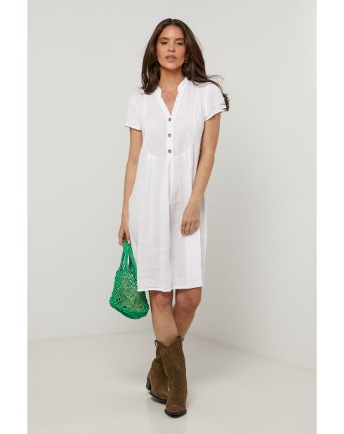 Robe Ysé 100% Lin blanche