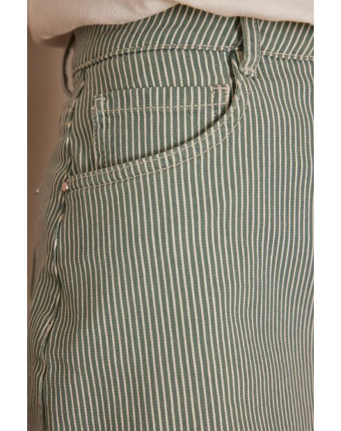 Bonny J Engelse groene gestreepte rok