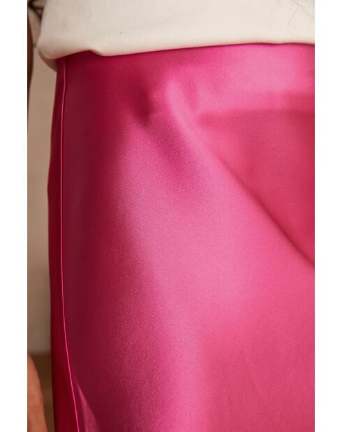 Gonna in raso rosa chiaro Amelia J