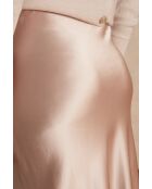 Falda de satén rosa claro Amelia J