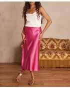 Falda de satén rosa claro Amelia J