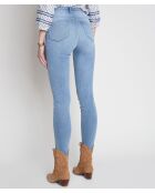 Pantalon Naty Slim Studs indigo clair