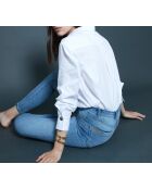 Pantalon Naty Slim Studs indigo clair