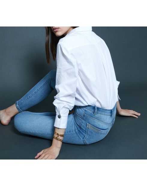 Pantalon Naty Slim Studs indigo clair