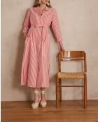 Rode gestreepte jurk Lois R