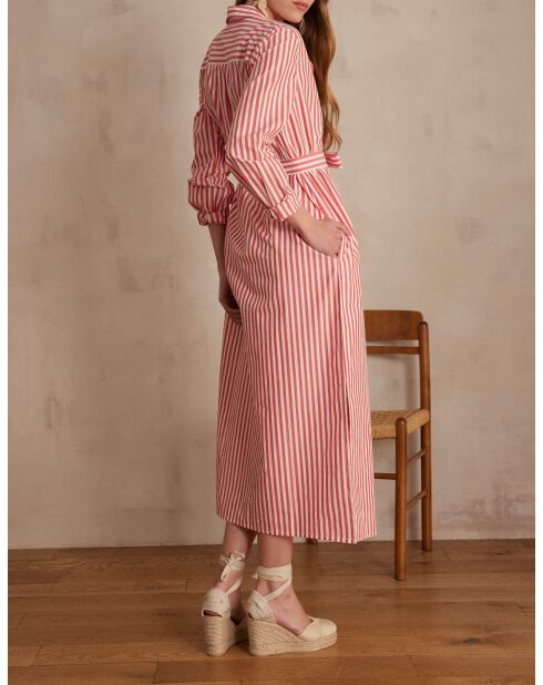 Rode gestreepte jurk Lois R